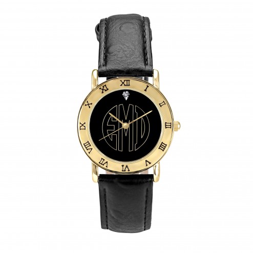 Block Monogram Goldtone Watch 32 mm 57581 Personalized Jewelry