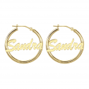 Ladies Hoop Earrings 25 mm 81318E Personalized Jewelry