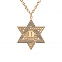 Textured Star of David Pendant 22 mm Personalized Jewelry