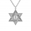 Textured Star of David Pendant 22 mm Personalized Jewelry