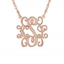 Traditional Monogram Personalized Necklace 18 mm Personalized Jewelry