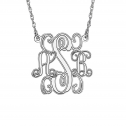 Traditional Monogram Personalized Necklace 25 mm Personalized Jewelry
