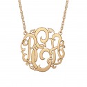 Alison and Ivy Large Scripted Monogram Necklace (40mm)