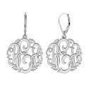 Classic Monogram Leverback Earrings 20 mm Personalized Jewelry
